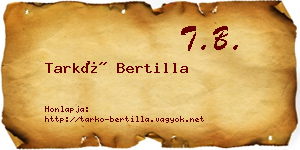 Tarkó Bertilla névjegykártya